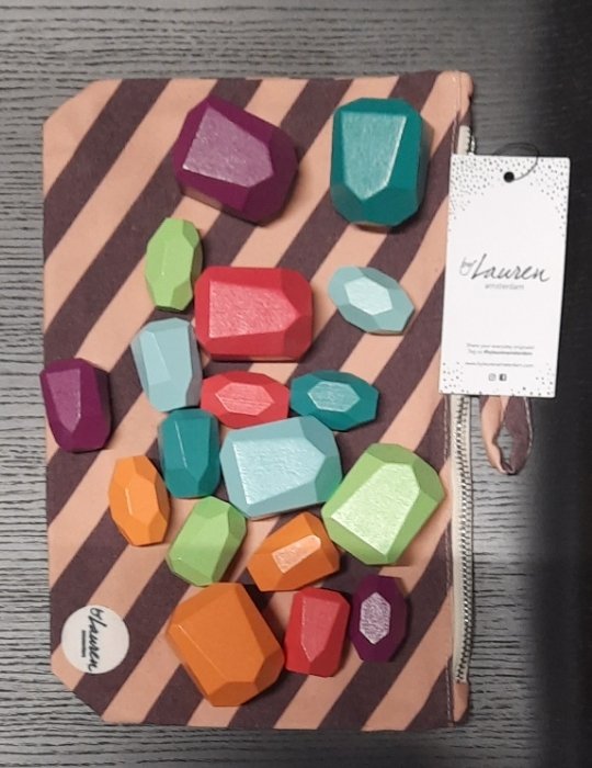 Houten Gekleurde Stapelstenen