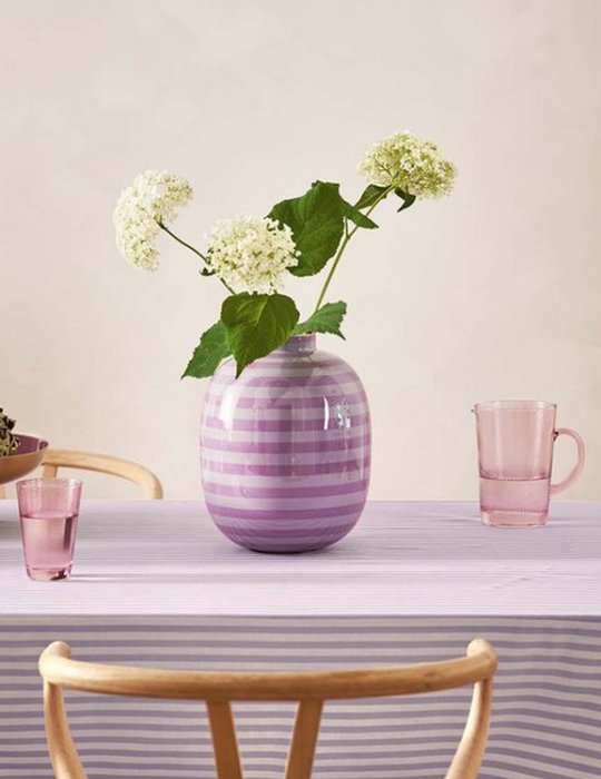PIP Studio - Gestreepte Metalen Vaas Paars