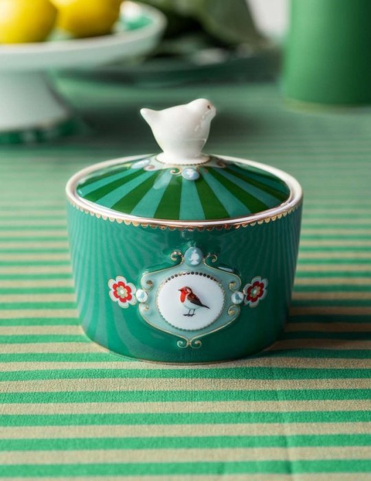 pip studio suikerpot love birds groen