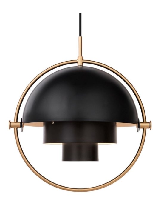 Gubi Multi-Lite Hanglamp Messing Zwart Large