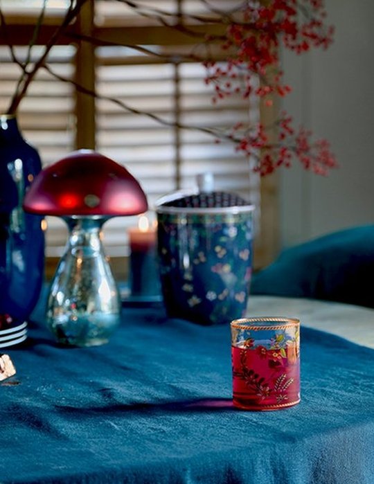 Pip Studio Waterglas Berry Blues Multicolour