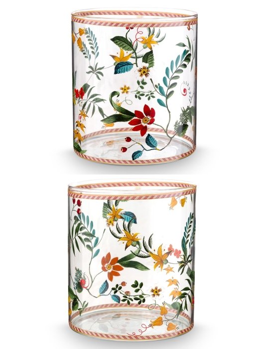 Pip Studio Waterglas Berry Blues Multicolour