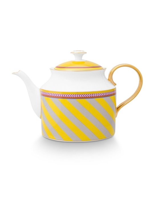Pip Studio Chique Stripes Theepot Geel