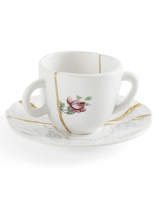 Seletti Kintsugi Coffee cup with saucer