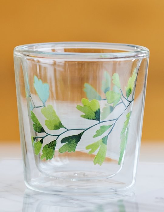 lyn dubbelwandig glas ginko