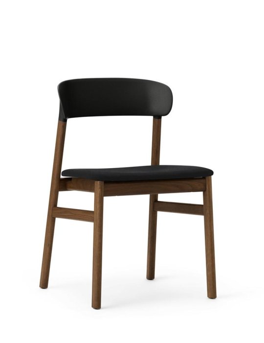 Normann Copenhagen - Herit Eettafelstoel Gestoffeerd Gerookt Zwart
