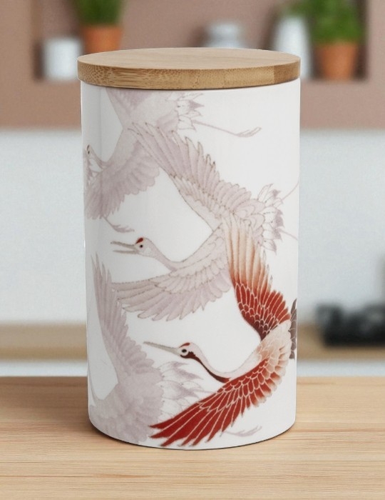 edo japan crane voorraadpot
