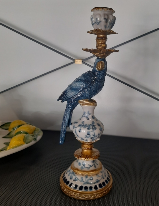McGowan & Rutherford - Antiqued Papagaai Kaarsenstandaard